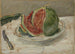 Naturtavla med vattenmelon - Max Slevogt — vy av konstverket