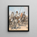 Beduiner till häst - Max Tilke — inramlat konstverk på väggen