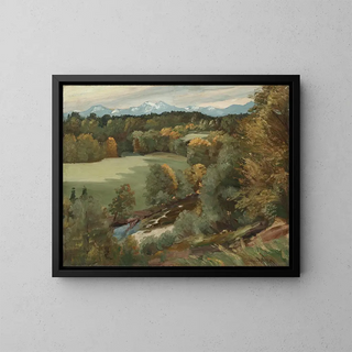 Vue de Saint-Sauveur sur la Prien - Max Tresenreuter — inramlat konstverk på väggen