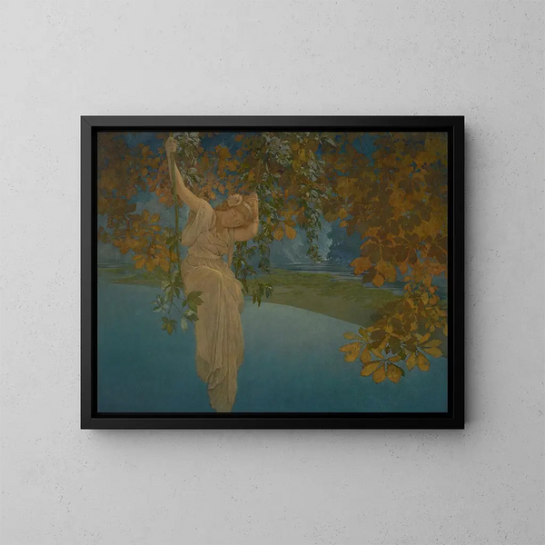 Rêveries - Maxfield Parrish — inramlat konstverk på väggen