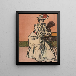 Maxime Dethomas - An Elegant Parisinne Seated in a Caf.webp