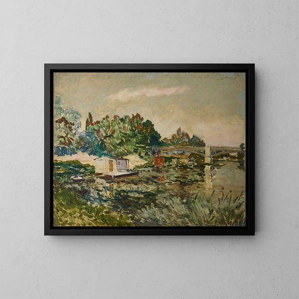 Bords de la Marne - Maxime Maufra — inramlat konstverk på väggen