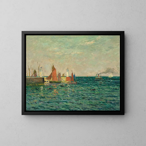 Entrée du port de Palais - Maxime Maufra — inramlat konstverk på väggen