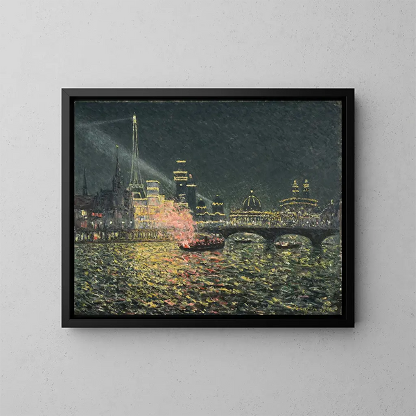 Fête nocturne, Exposition universelle, Paris 1900 - Maxime Maufra — inramlat konstverk på väggen