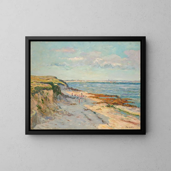 La Plage de Kerhostin, Morbihan - Maxime Maufra — inramlat konstverk på väggen