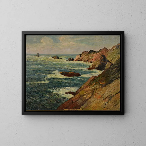 La Pointe du Raz et les Courants - Maxime Maufra — inramlat konstverk på väggen