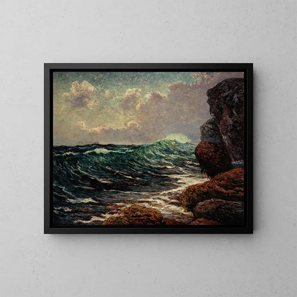 La mare montante à Port-Blanc - Maxime Maufra — inramlat konstverk på väggen