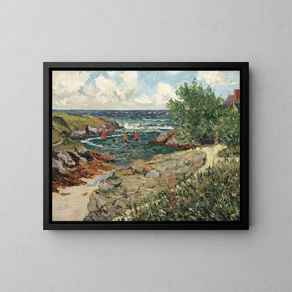 Goulphar-hamnen, Belle-Île-en-Mer - Maxime Maufra — inramlat konstverk på väggen