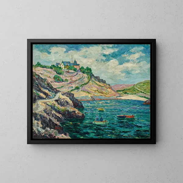 Le fond de l'anse de Port-Goulphar, Belle-Île - Maxime Maufra — inramlat konstverk på väggen