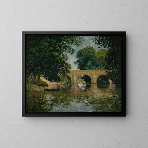 Le pont de l'Isle-Adam ou le Vieux pont - Maxime Maufra — inramlat konstverk på väggen