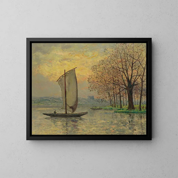 Les bords de la Loire - Maxime Maufra — inramlat konstverk på väggen