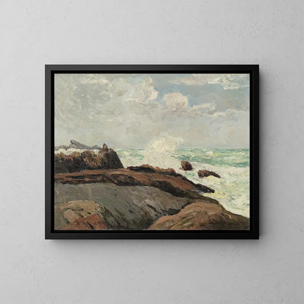 Mer forte à Saint-Gunol, Penmarch - Maxime Maufra — inramlat konstverk på väggen