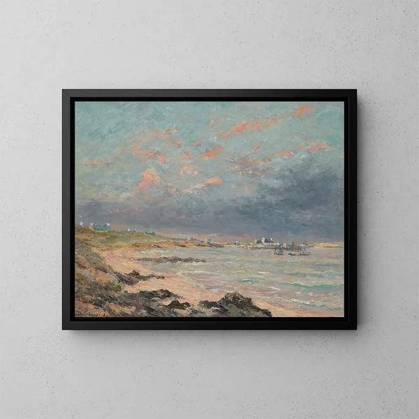 Soir d'or à Kerhostin - Maxime Maufra — inramlat konstverk på väggen