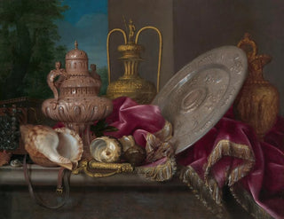 Meiffren Conte - Still Life with Silver and Gold Plate Shells and a Sword fourth quarter.webp