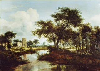 Meindert Hobbema - A Ruin on the Bank of a River.webp