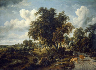 Meindert Hobbema - A Wooded Landscape the Path on the Dyke.webp