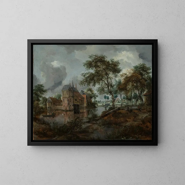 Le château d'Ootmarsum - Meindert Hobbema — inramlat konstverk på väggen