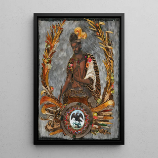 Mexican School - Alegora De La Patria Con Retrato Del Emperador Moctezuma.webp