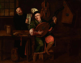 Micha Stachowicz - Bandura Player with a Jew.webp
