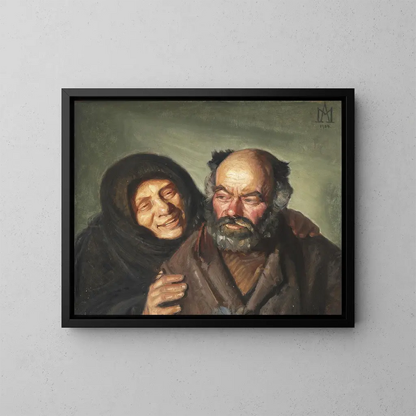 Bonatzi och den glada Elsie - Michael Ancher — inramlat konstverk på väggen
