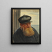 en fiskare från Skagen med havet i bakgrunden - Michael Ancher — inramlat konstverk på väggen