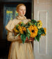 Flicka med solrosor 1893 - Michael Ancher — vy av konstverket