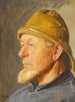 Fiskare i Skagen med sydväst - Michael Ancher — vy av konstverket