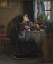La Lecture de la femme de l'artiste - Michael Ancher — vy av konstverket