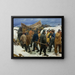Le canot de sauvetage est emporté à travers les dunes - Michael Ancher — inramlat konstverk på väggen