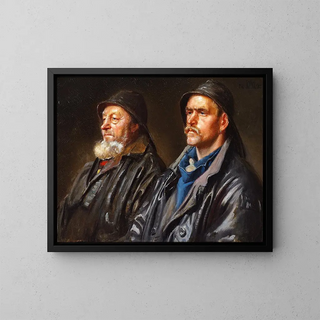 À des pêcheurs - Michael Ancher — inramlat konstverk på väggen