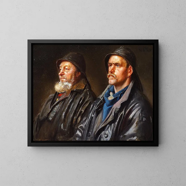 À des pêcheurs - Michael Ancher — inramlat konstverk på väggen