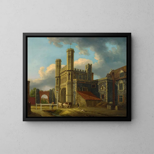 Porte Saint-Augustin de Canterbury - Michael Angelo Rooker — inramlat konstverk på väggen