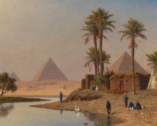 Les pyramides de Gizeh - Michael Haubtmann — vy av konstverket