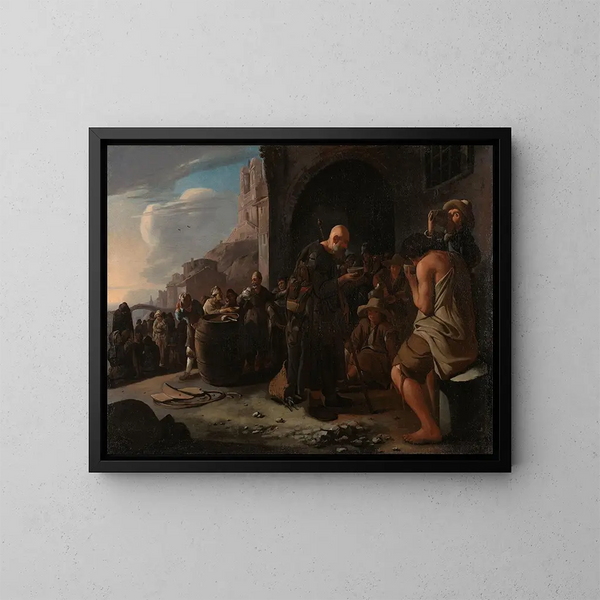 Rafraîchir les assoiffés - Michael Sweerts — inramlat konstverk på väggen