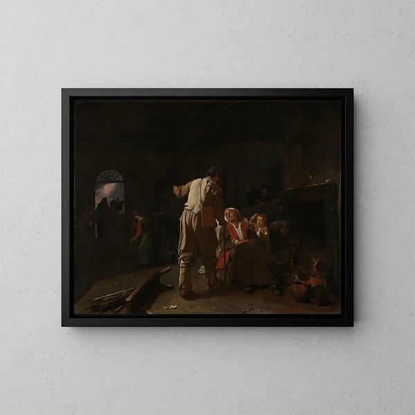 Besök hos sjuka - Michael Sweerts — inramlat konstverk på väggen
