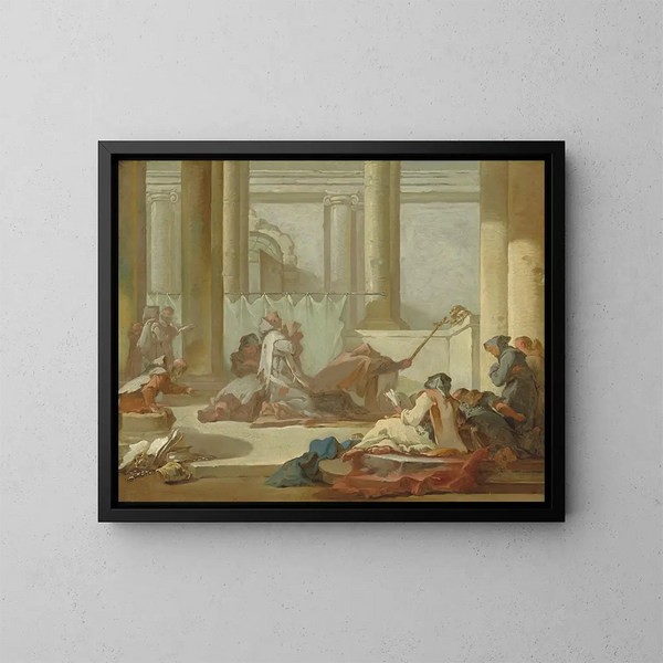L'Adoration des crânes - Michel-François Dandré-Bardon — inramlat konstverk på väggen
