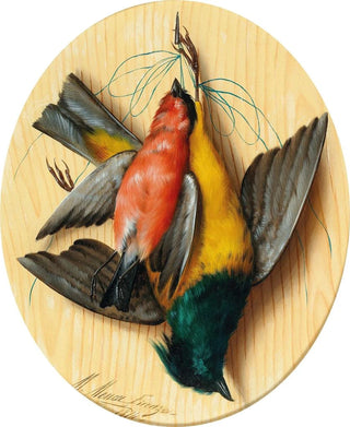 Michelangelo Meucci - Still Life with Songbirds.webp