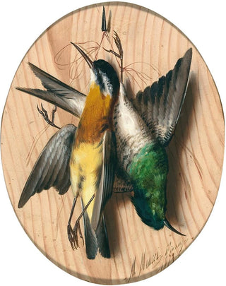 Michelangelo Meucci - Trompe loeil songbirds.webp