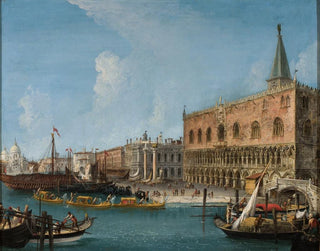 Dogepalatset i Venedig - Michele Marieschi — vy av konstverket