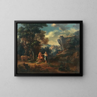 Michele Pagano - Herdsmen in a rocky landscape.webp