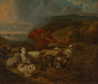 Polyphème och de flyende följeslagarna av Odysseus - Michiel Carré — vy av konstverket