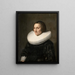 Caecilia van Beresteyn 1589-1661 - Michiel Jansz. van Mierevelt — inramlat konstverk på väggen
