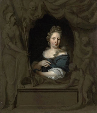 Michiel Van Musscher - Portrait of Eva Visscher Wife of Michiel van Musscher.webp