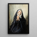 en äldre kvinna som ber - Mieczysław Reyzner — inramlat konstverk på väggen