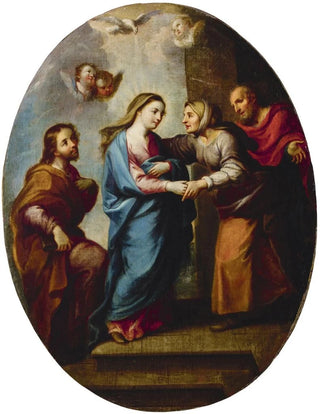 Miguel Cabrera - La Visitacin de la Virgen Mara a su prima Isabel con San Jos y Zacaras.webp