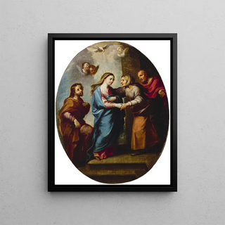 Miguel Cabrera - La Visitacin de la Virgen Mara a su prima Isabel con San Jos y Zacaras.webp