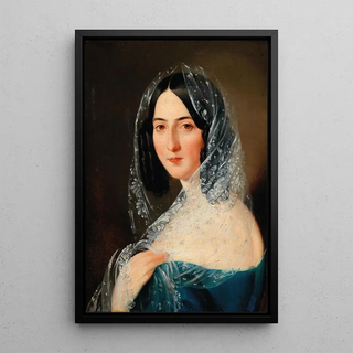 Mihael Stroj - Portrait of a Lady with White Lace Veil.webp