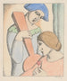 Les amoureux Arlequin och Colombine - Mikuláš Galanda — vy av konstverket
