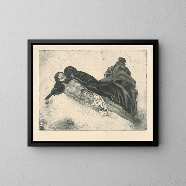Pietà - Mikuláš Galanda — inramlat konstverk på väggen