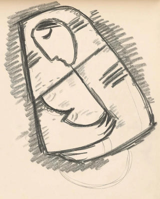 Mikul Galanda - Study of a woman in a scarf composed on a diagonal.webp